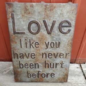 Rustic Metal Wall Decor with Inspirational Quote